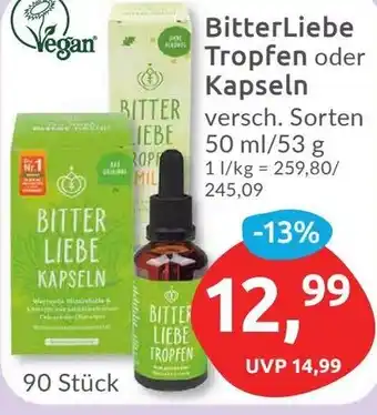 Budni BitterLiebe Tropfen oder Kapseln 50ml/90st Angebot