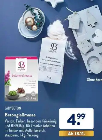 Aldi Süd Ladybeton Betongießmasse Angebot