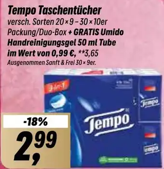 Simmel Tempo Taschentücher Angebot