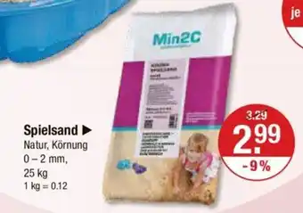 V Markt Min2C Spielsand 25 kg Angebot