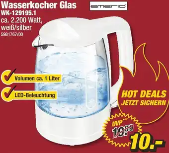 Poco Emerio Wasserkocher Glas WK-129195.1 Angebot