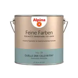 toom Baumarkt Alpina Feine Farben 'Quelle der Gelehrten' mittelblau seidenmatt 2,5 l Angebot