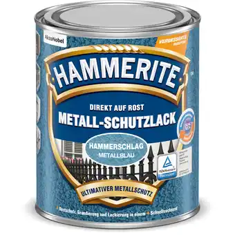 toom Baumarkt Hammerite Metallschutzlack Hammerschlag-Effekt metallblau 750 ml Angebot