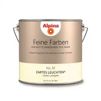 toom Baumarkt Alpina Feine Farben 'Zartes Leuchten' hellgelb matt 2,5 l Angebot