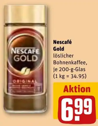 REWE Nescafé Gold 200 g Glas Angebot