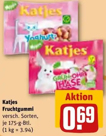 REWE Katjes Fruchtgummi 175-g-Btl. Angebot