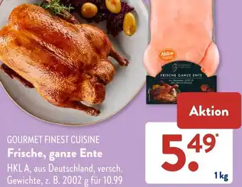 Aldi Süd GOURMET FINEST CUISINE Frische, ganze Ente 1kg Angebot