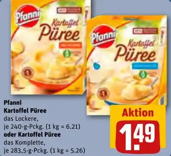 REWE Pfanni Kartoffel Püree das Lockere, 240 g oder Kartoffel Püree das Komplette 283,5 g Pckg. Angebot