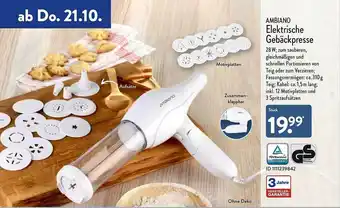 Aldi Nord Ambiano Elektrische Gebäckpresse Angebot