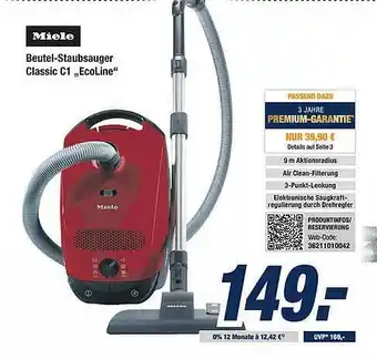 Expert Bening Miele Beutel-staubsauger Classic C1 Ecoline Angebot