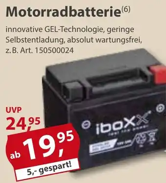 Sonderpreis Baumarkt Motorradbatterie Angebot