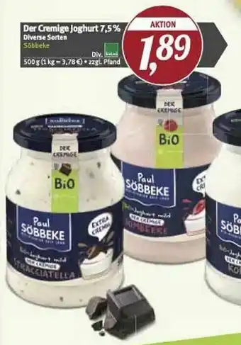 Pro Biomarkt Der Cremige Joghurt 7,5% Angebot