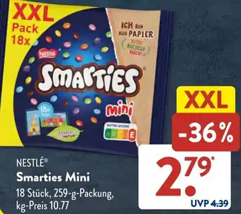 Aldi Süd NESTLÉ Smarties Mini 259 g Packung Angebot