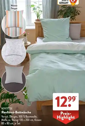 Aldi Süd NOVITESSE Renforcé-Bettwäsche Angebot