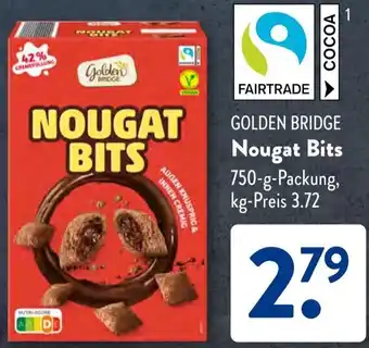 Aldi Süd GOLDEN BRIDGE Nougat Bits 750 g Packung Angebot