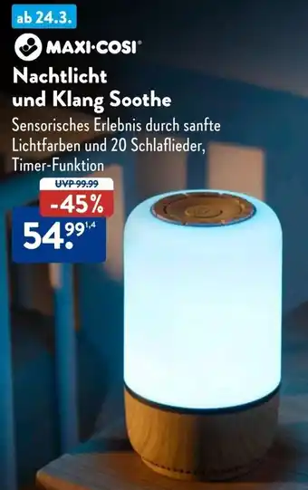 Aldi Süd MAXI-COSI Nachtlicht und Klang Soothe Angebot