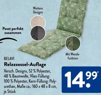 Aldi Süd BELAVI Relaxsessel-Auflage Angebot