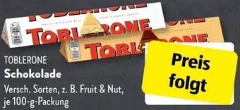 Aldi Süd TOBLERONE Schokolade 100 g Packung Angebot