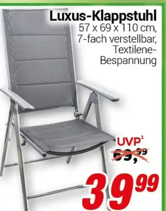 CENTERSHOP Luxus-Klappstuhl 57 x 69 x 110 cm Angebot