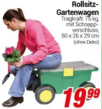 CENTERSHOP Rollsitz- Gartenwagen  75 kg Angebot