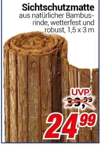 CENTERSHOP Sichtschutzmatte 1,5 x 3 m Angebot