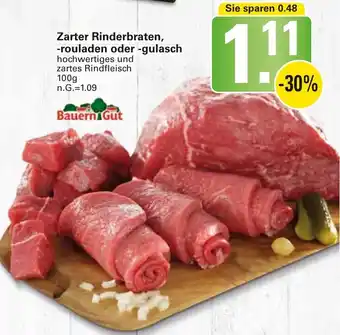 WEZ Zarter Rinderbraten, -rouladen oder -gulasch 100g Angebot