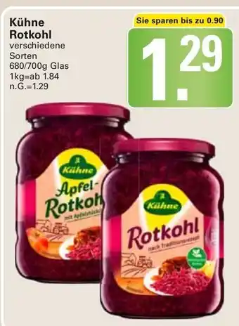 WEZ Kühne Rotkohl 680/700g Glas Angebot