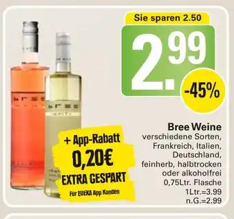 WEZ Bree Weine 0,75Ltr. Flasche Angebot