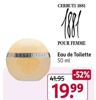 Rossmann CERRUTI 1881 POUR FEMME Eau de Toilette 50 ml Angebot