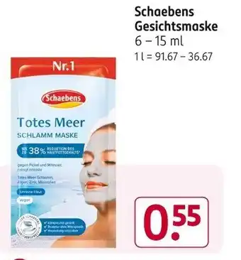 Rossmann Schaebens Gesichtsmaske 6-15ml Angebot