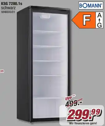 Poco BOMANN Glastürkühlschrank KSG 7280.1s Angebot