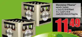 Ihr Frischmarkt Warsteiner Pilsener 24x0,33/20x0,5L Flasche Angebot