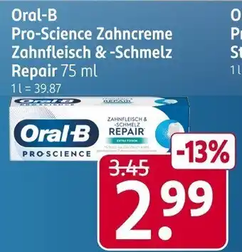 Rossmann Oral-B Pro-Science Zahncreme Zahnfleisch & -Schmelz Repair 75 ml Angebot