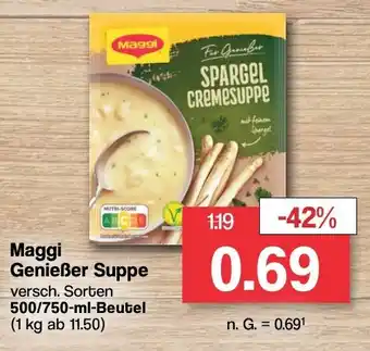 Famila Nord West Maggi Genießer Suppe  500/750-ml-Beutel Angebot