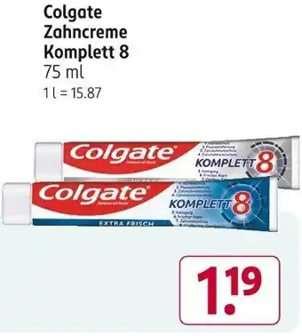 Rossmann Colgate Zahncreme Komplett 8 75 ml Angebot