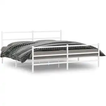 ManoMano Bettgestell mit Kopf- und Fußteil Metall Weiß 200x200 cm vidaXL301264 Angebot