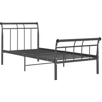 ManoMano Bettgestell Einzelbett Bett für Schlafzimmer Schwarz Metall 100x200 cm DE82329 - Schwarz Angebot