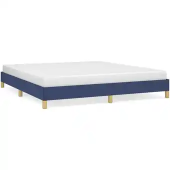 ManoMano Bonnevie - Metallbett,Bettrahmen,Bettgestell für Einzelbett Blau 180×200 cm Stoff 32927 - Blau Angebot