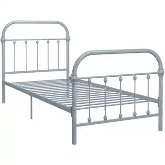 ManoMano Bettgestell für Erwachsenenbett,Bettrahmen Metallbett,Schlafzimmerbett Grau Metall 90×200 cm -Maison 21950 - Grau Angebot