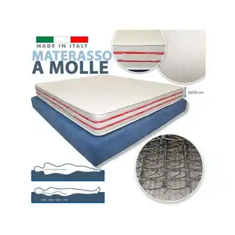 ManoMano Trade Shop Traesio - 22 cm hohe bonnel-federkernmatratze jacquad anti-milben hypoallergen -130X200 Angebot