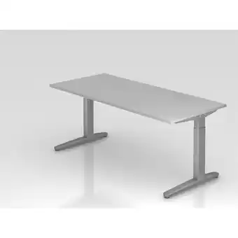 ManoMano Proregal-büromöbel Mit Top Leistungsdaten - Schreibtisch Mika Grau Silber Gestell BxT 180x80cm Arbeitshöhe 65-85cm höhenjusti Angebot