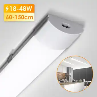 ManoMano Hengda - led Feuchtraumleuchte Feuchtraumlampe Neutralweiß 120 cm Werkstatt IP65 - Weiß Angebot