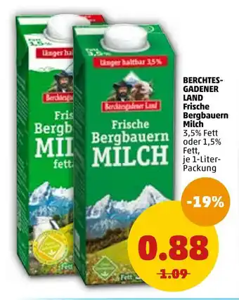 PENNY Berchtesgadener land frische bergbauern milch Angebot