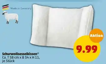 PENNY Schurwollsesselkissen Angebot