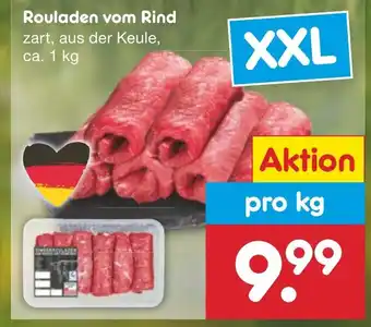 Netto Marken-Discount Rouladen vom Rind pro kg Angebot