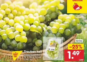 Netto Marken-Discount Trauben hell 500g Angebot