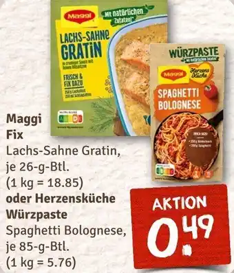 nahkauf Maggi Fix 26 g oder Herzensküche Würzpaste 85 g Btl. Angebot