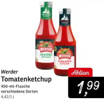 KONSUM Werder Tomatenketchup 450 ml Flasche Angebot