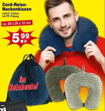 Krümet Sonderposten Cord-Reise Nackenkissen Angebot