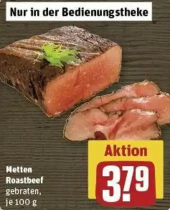 REWE Metten Roastbeef 100 g Angebot